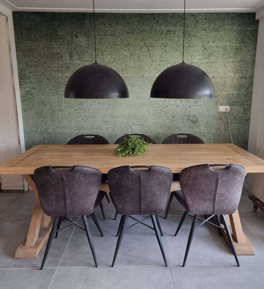 Muro de hormigón verde
