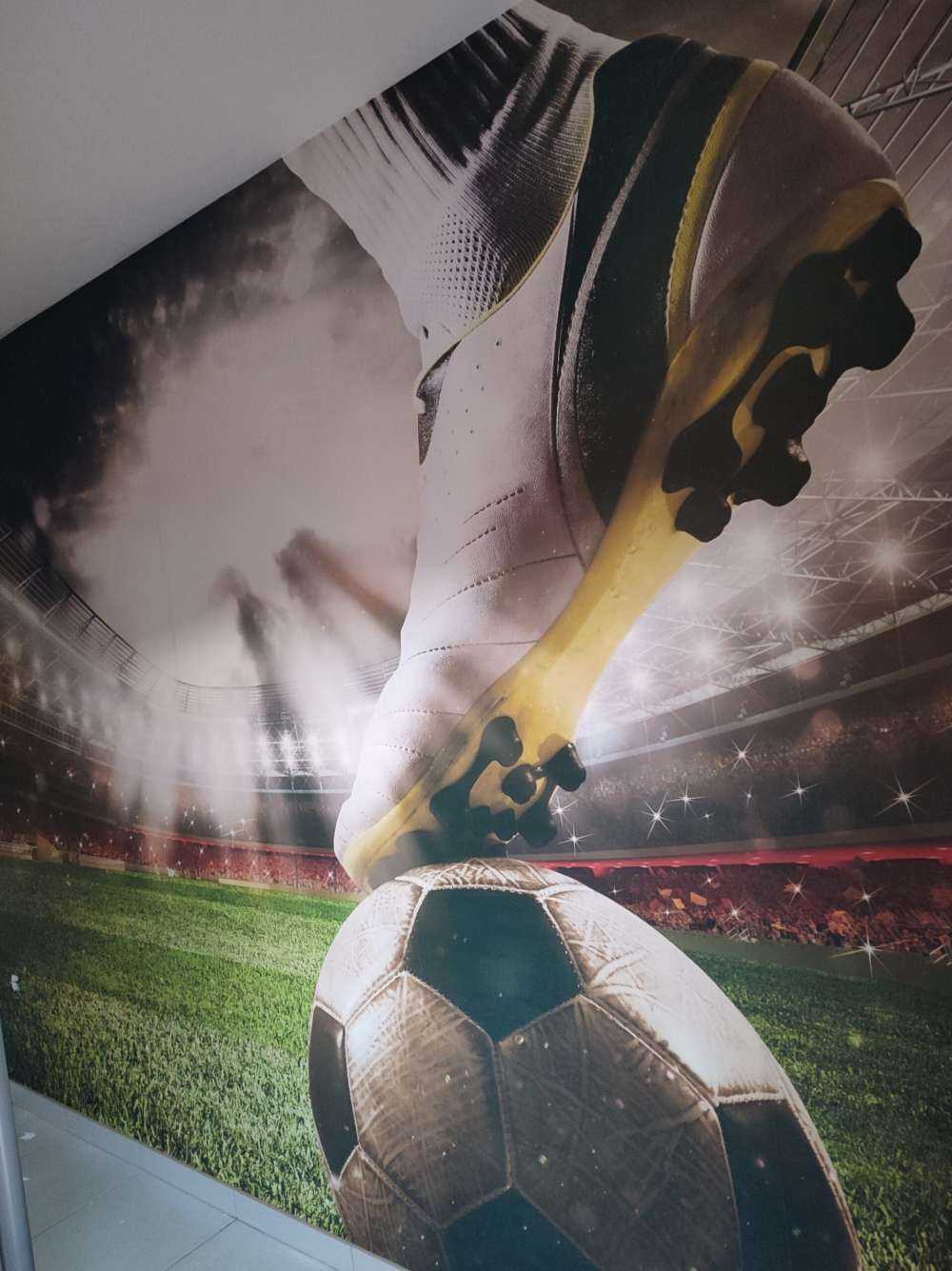 Jugador de fútbol en el estadio