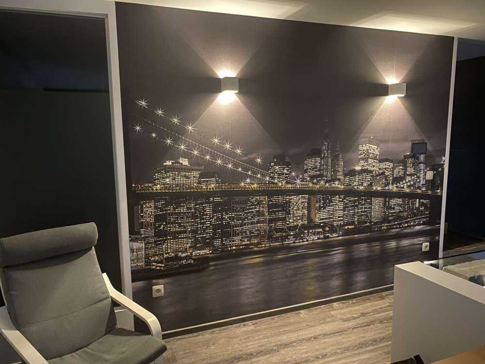 Puente de Brooklyn de noche