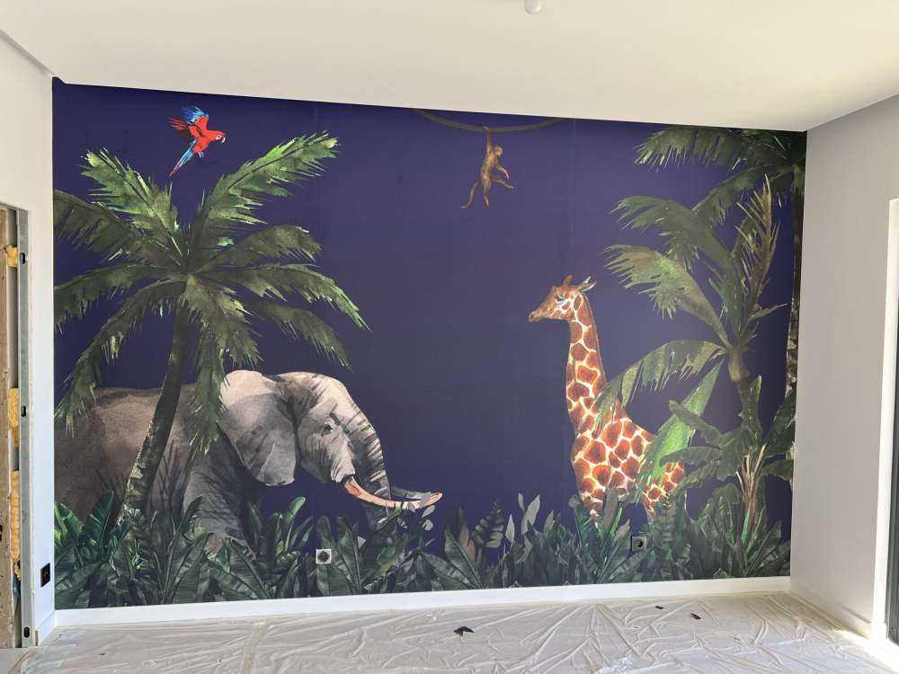 Animales de la selva de noche