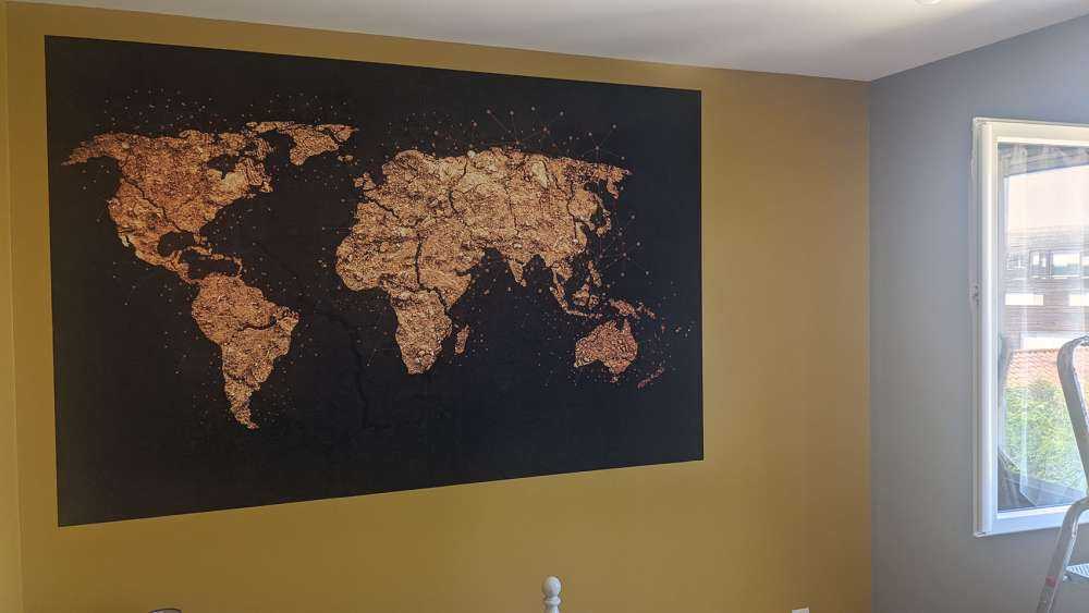 Mapa del mundo dorado