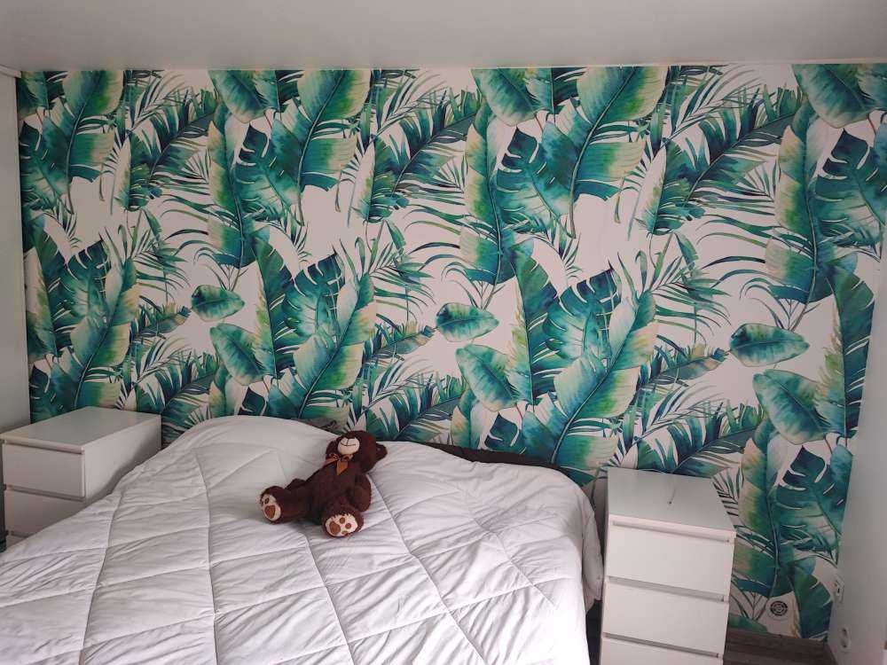 Hojas de palmera pintadas