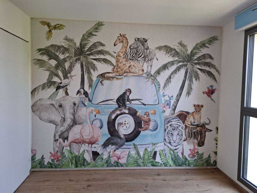 Alegres animales tropicales