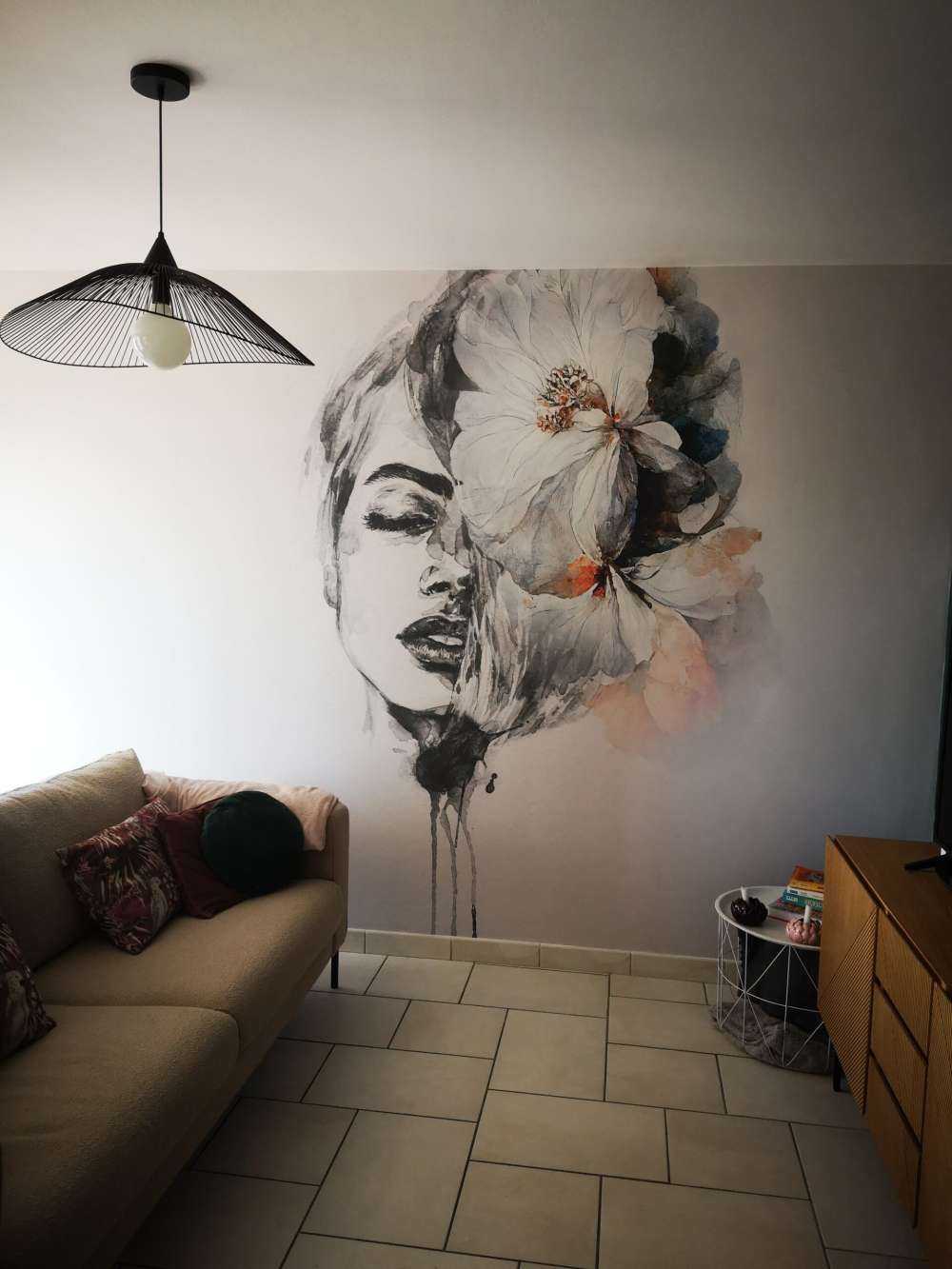 Mujer con flores