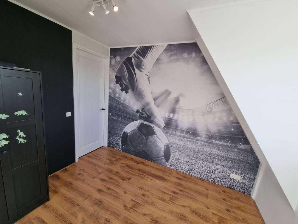 Jugador de fútbol en el estadio