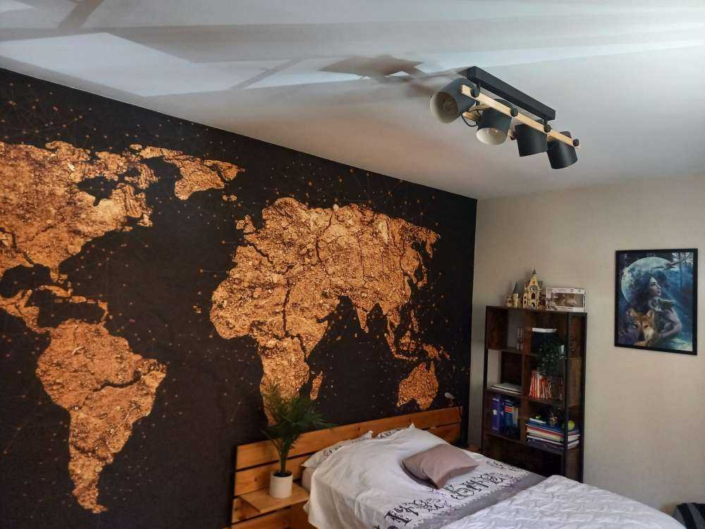 Mapa del mundo dorado