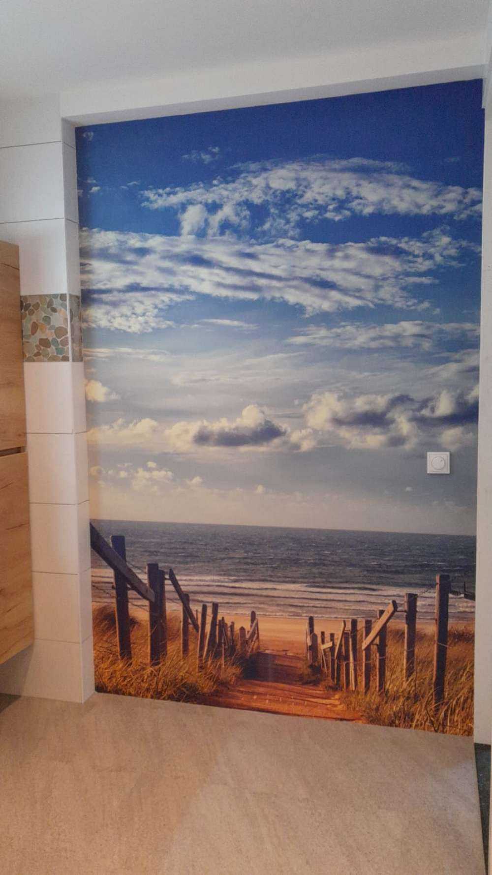 Playa y nubes