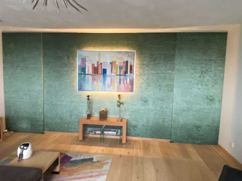 Muro de hormigón verde
