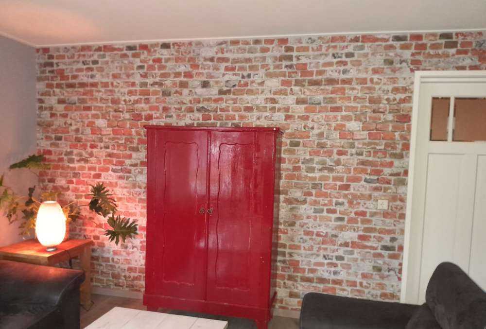 Pared de ladrillos restaurada