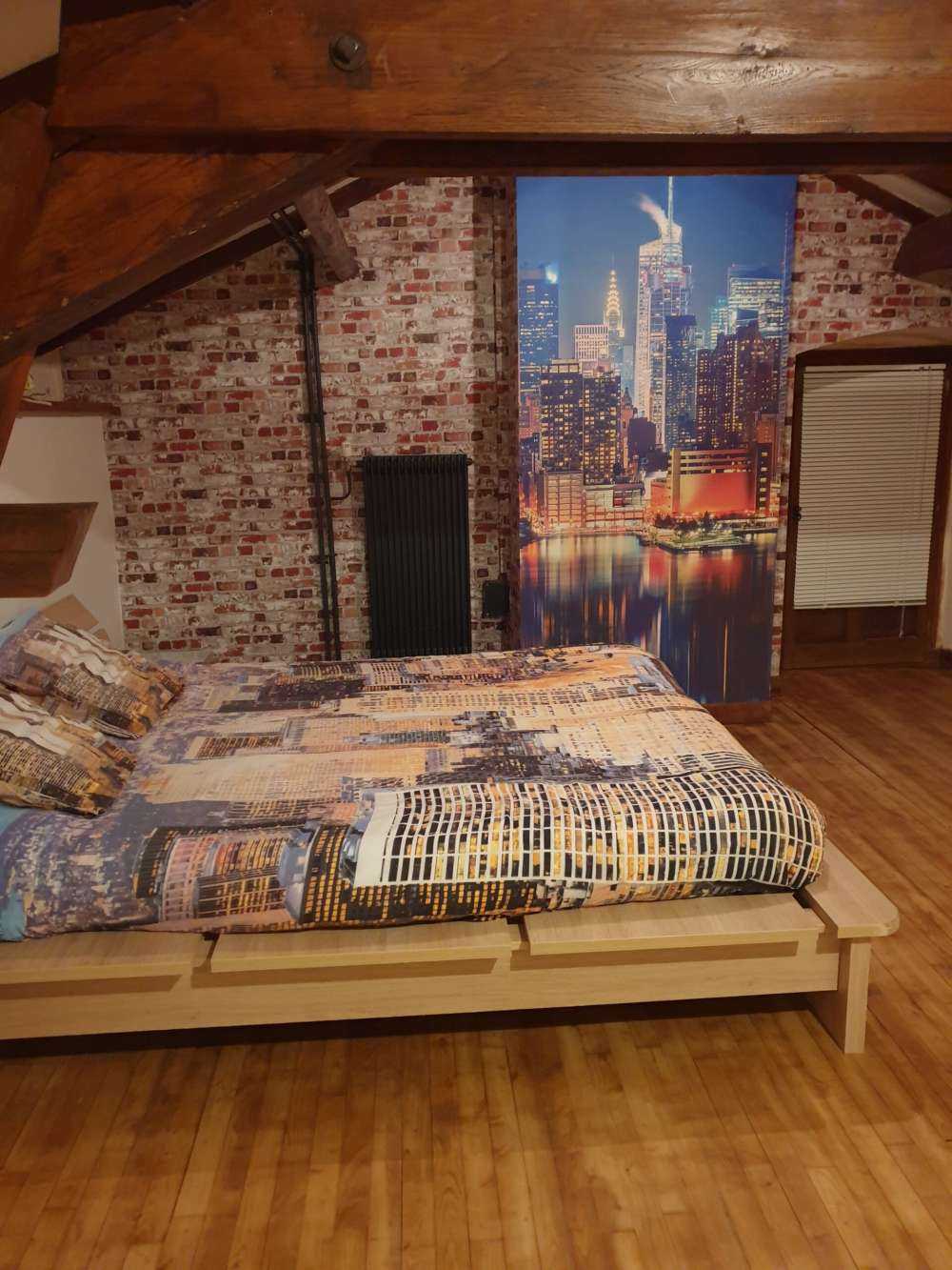 Empapelado del horizonte de Nueva York por la noche