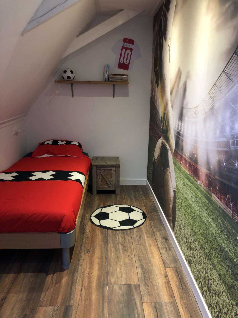 Jugador de fútbol en el estadio