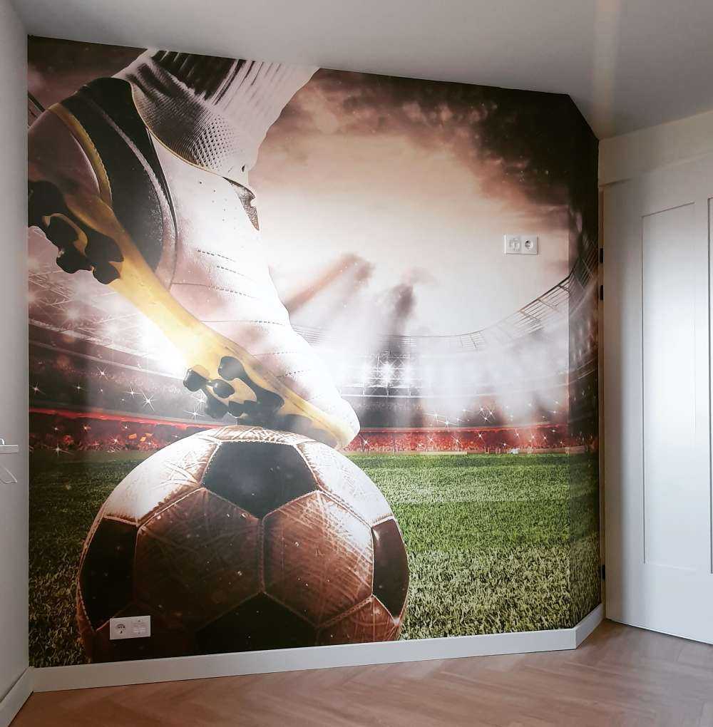 Jugador de fútbol en el estadio
