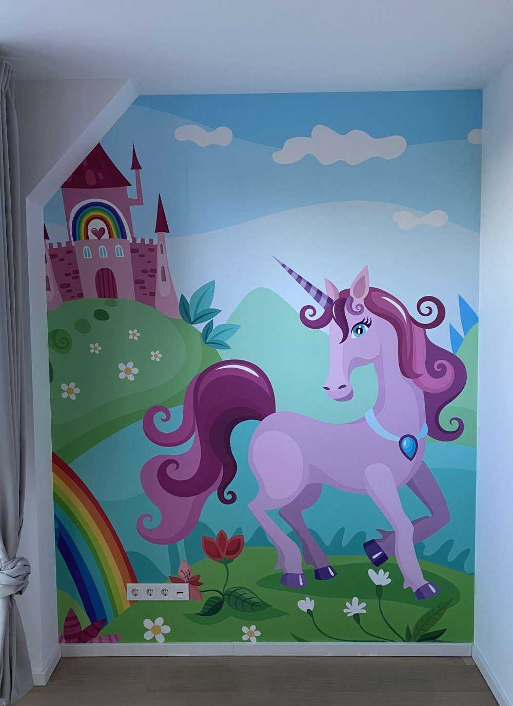 Unicornio en un castillo