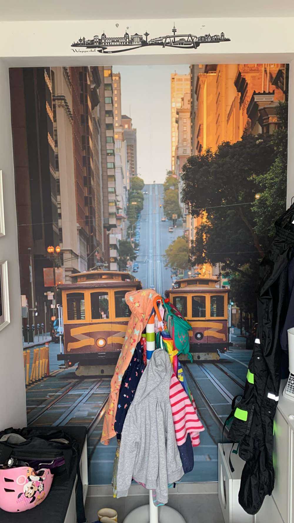 Tranvías amarillos en San Francisco EE.UU.