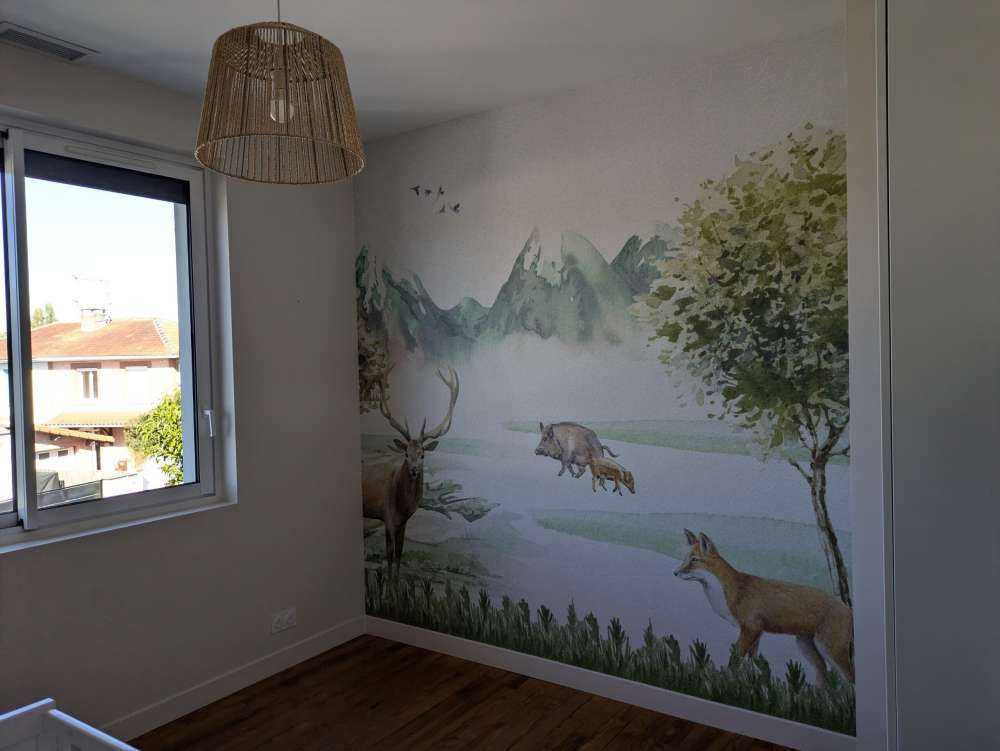 Animales del bosque en tonos grises