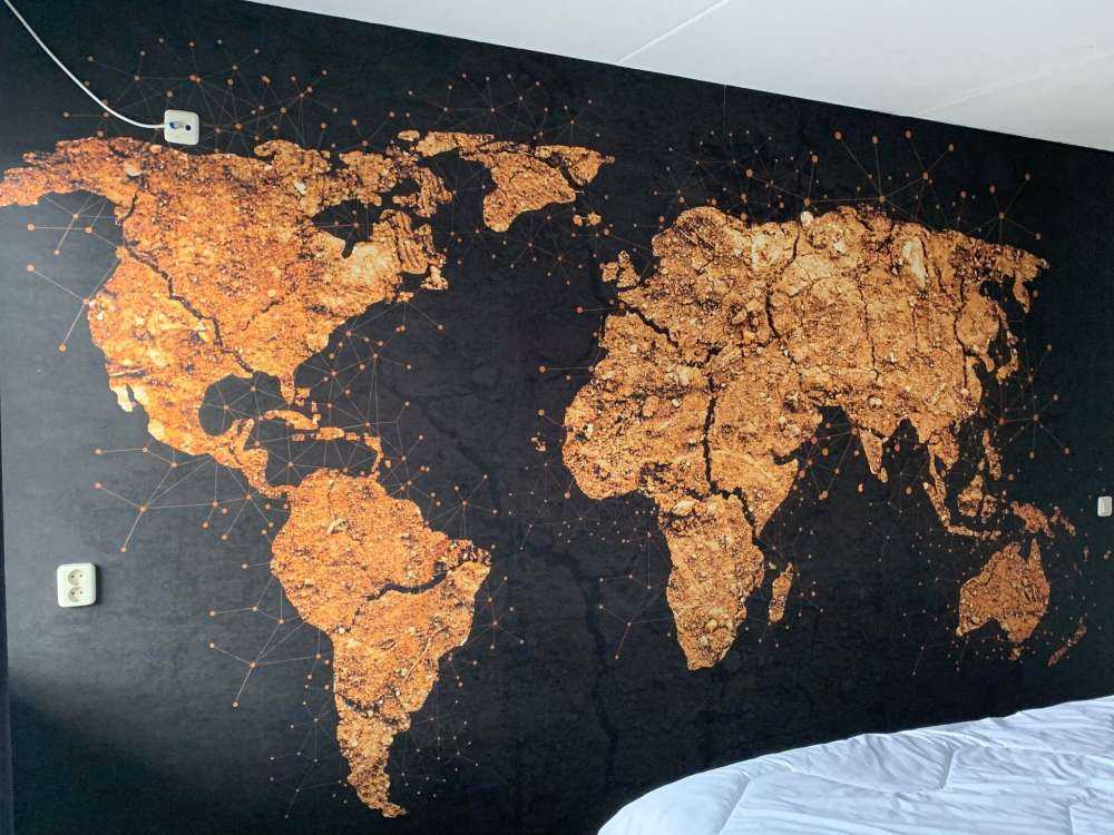 Mapa del mundo dorado