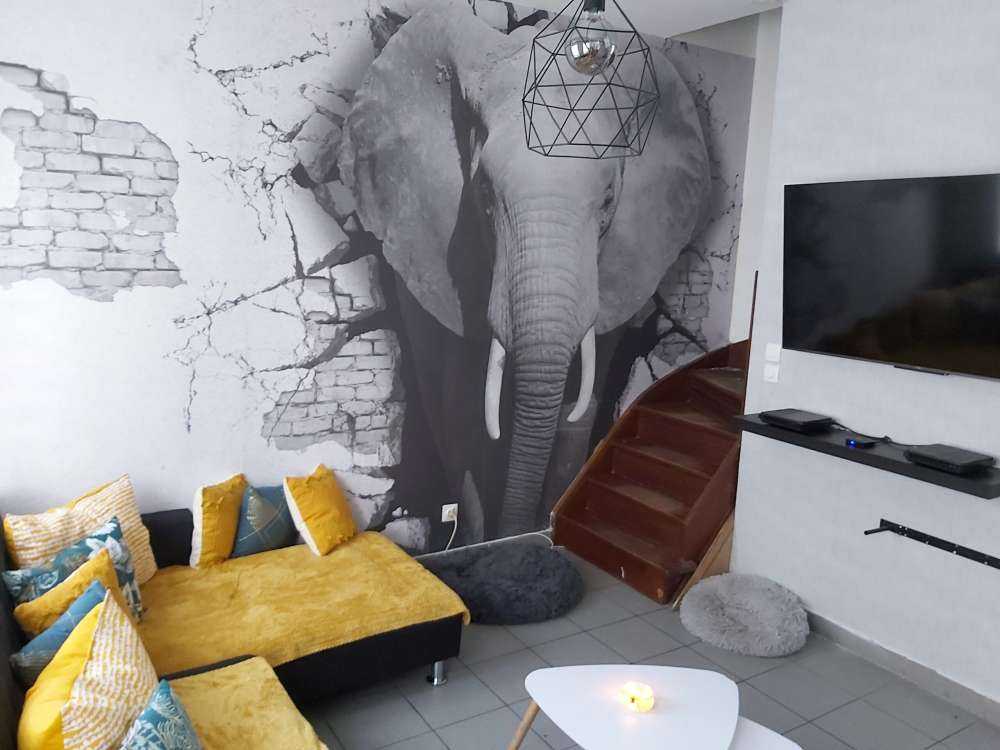 Elefante 3D de la pared