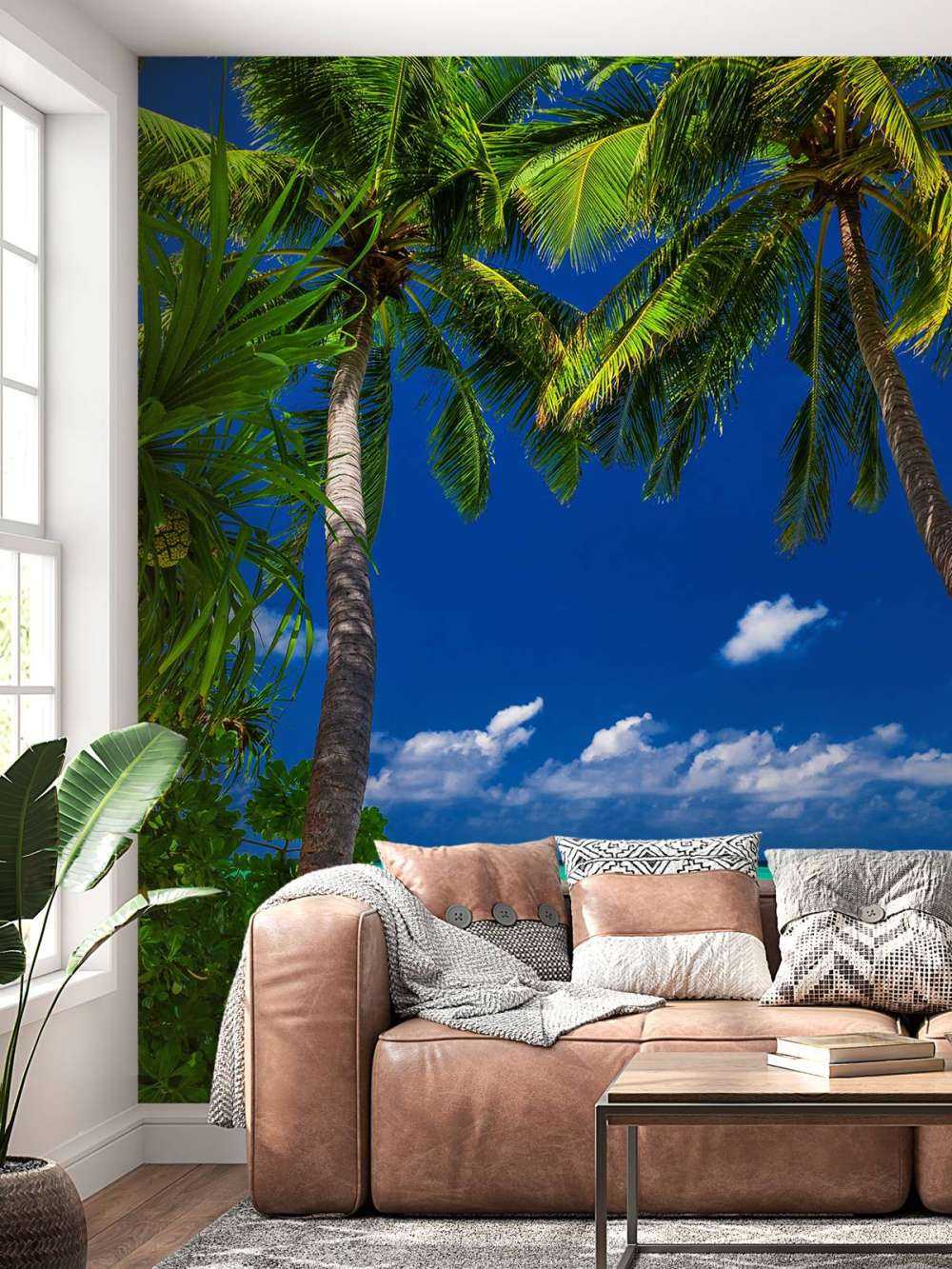 Palmeras en una isla