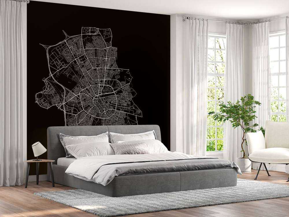 Mapa de Eindhoven, negro