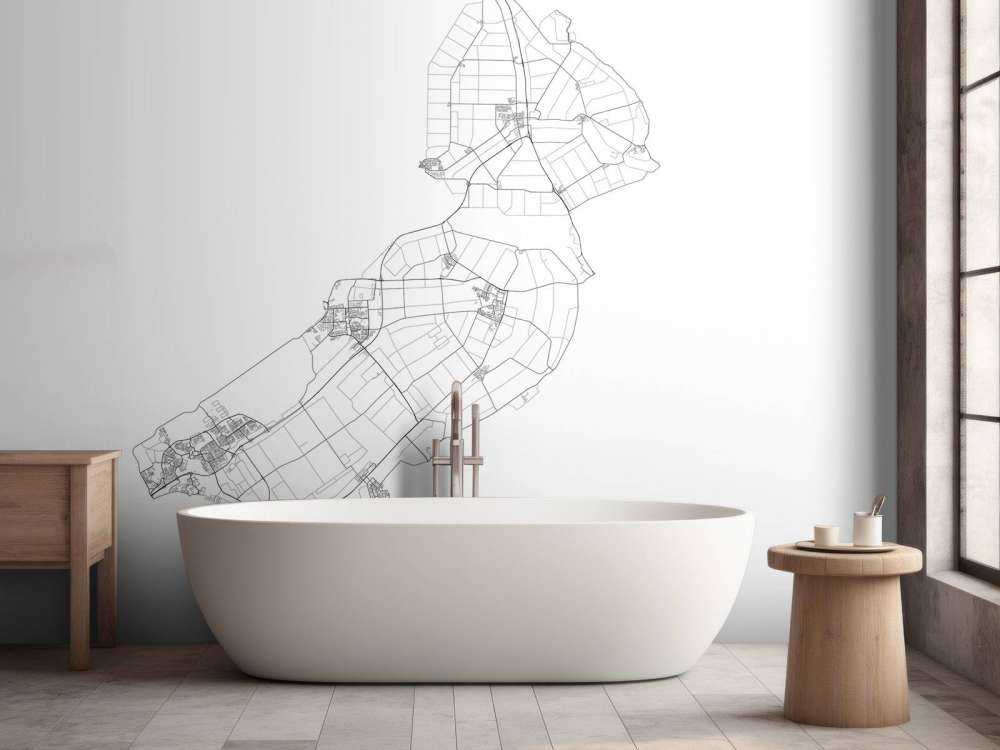 Mapa de Flevoland, blanco