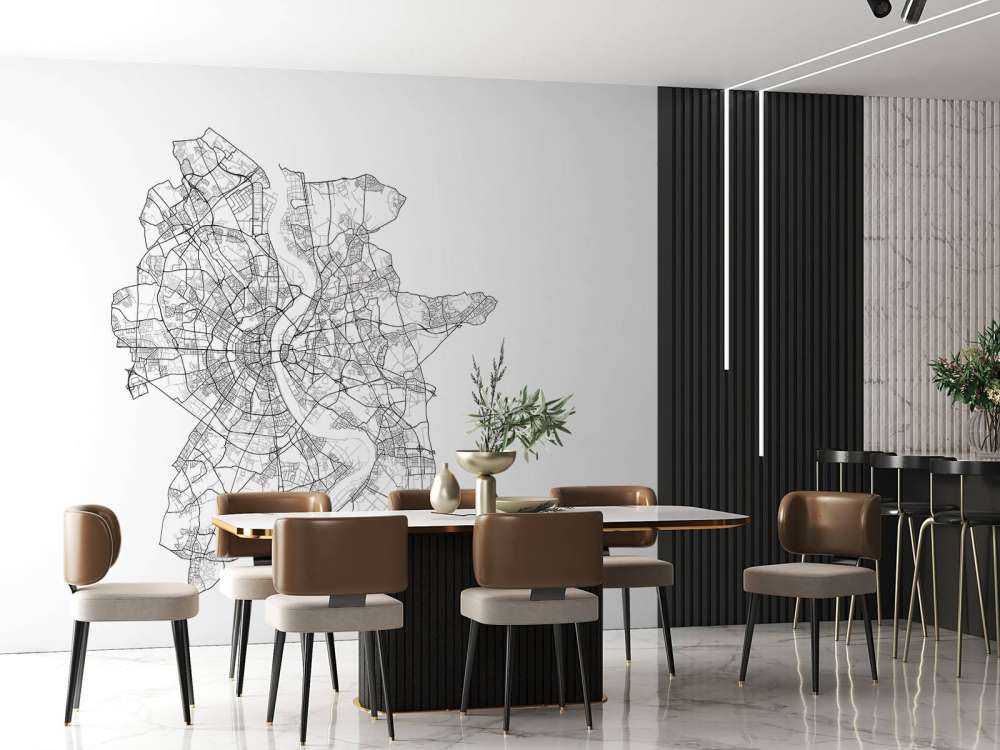 Mapa de Colonia, blanco