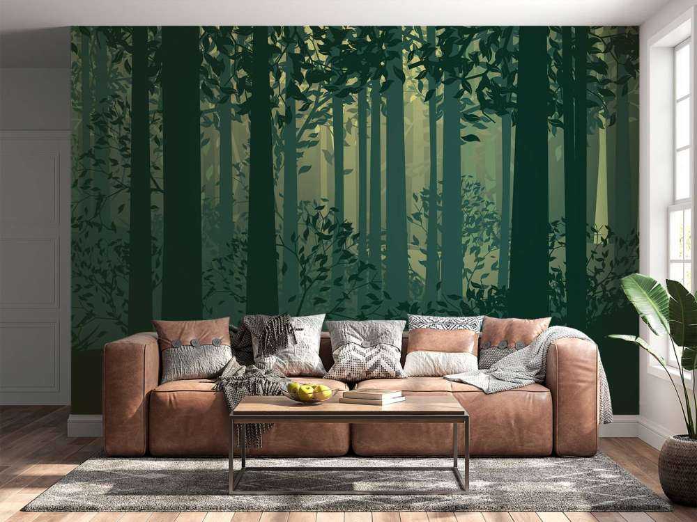 Paisaje forestal abstracto