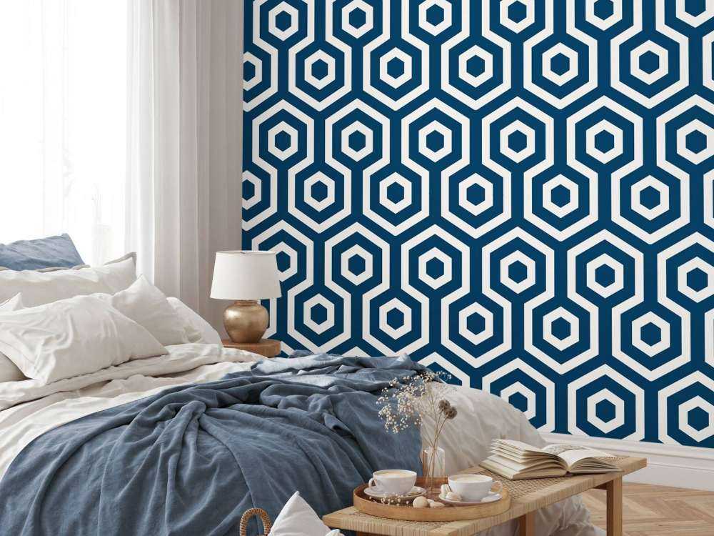 Hexágonos azul oscuro