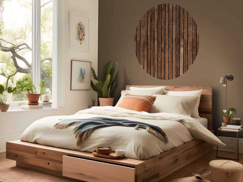 Tablas verticales de madera oscura
