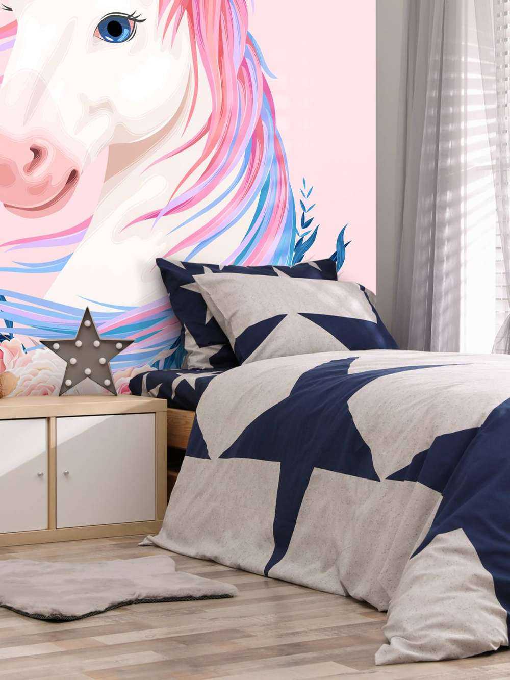 Unicornio con flores
