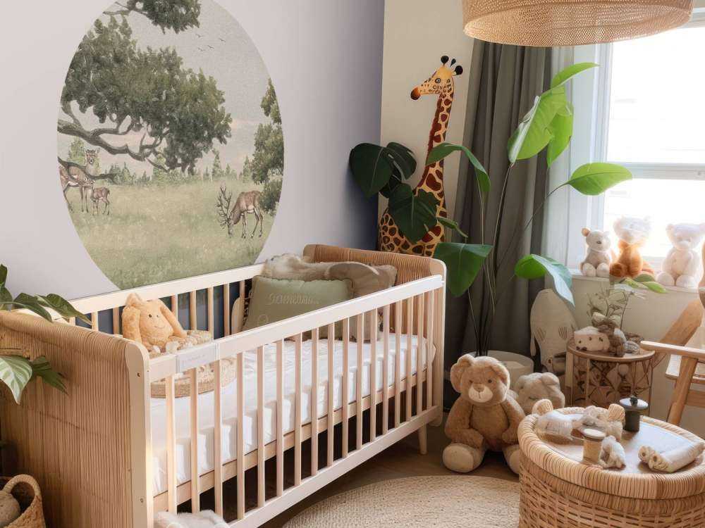 Paisaje con animales en beige
