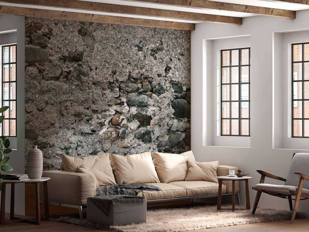 Muro con grandes piedras antiguas