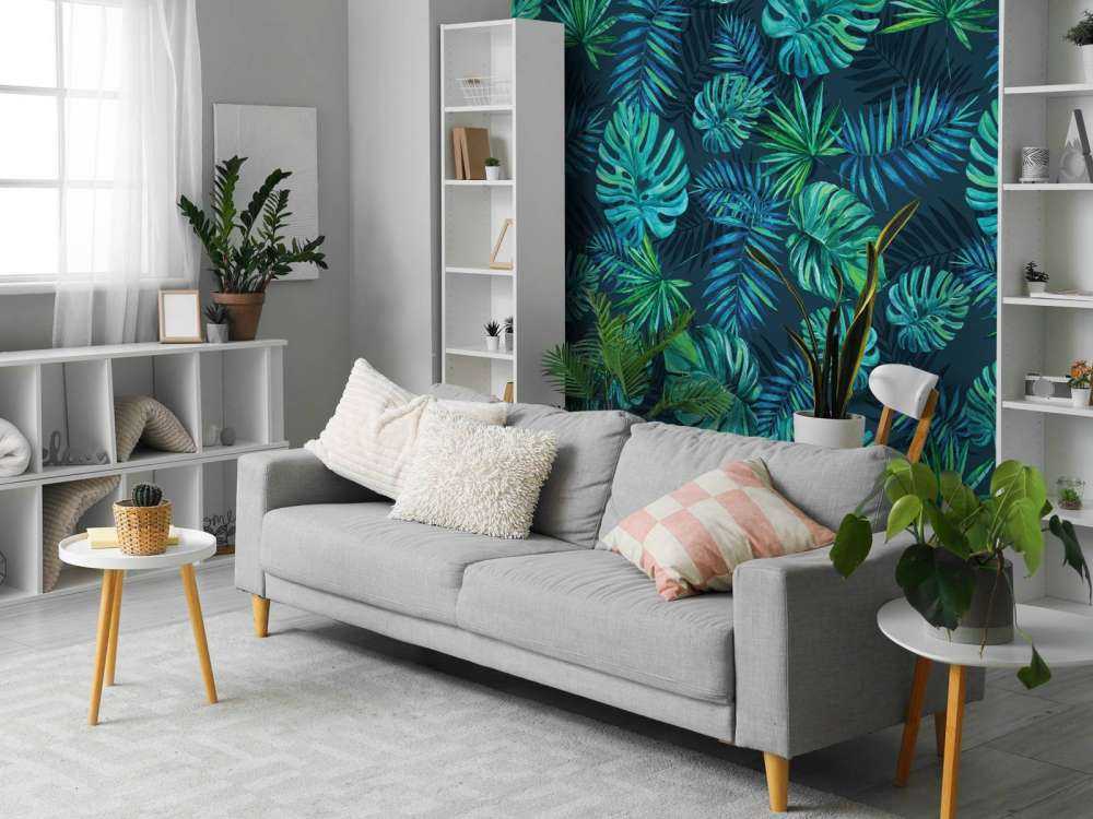 Plantas tropicales de acuarela