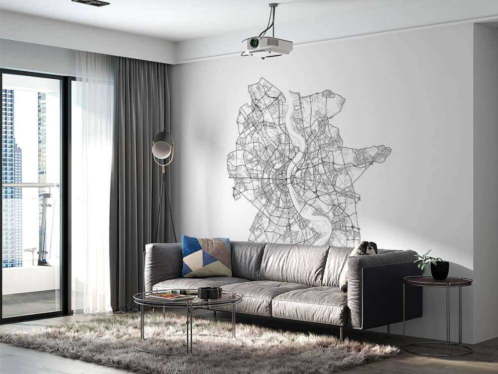 Mapa de Colonia, blanco