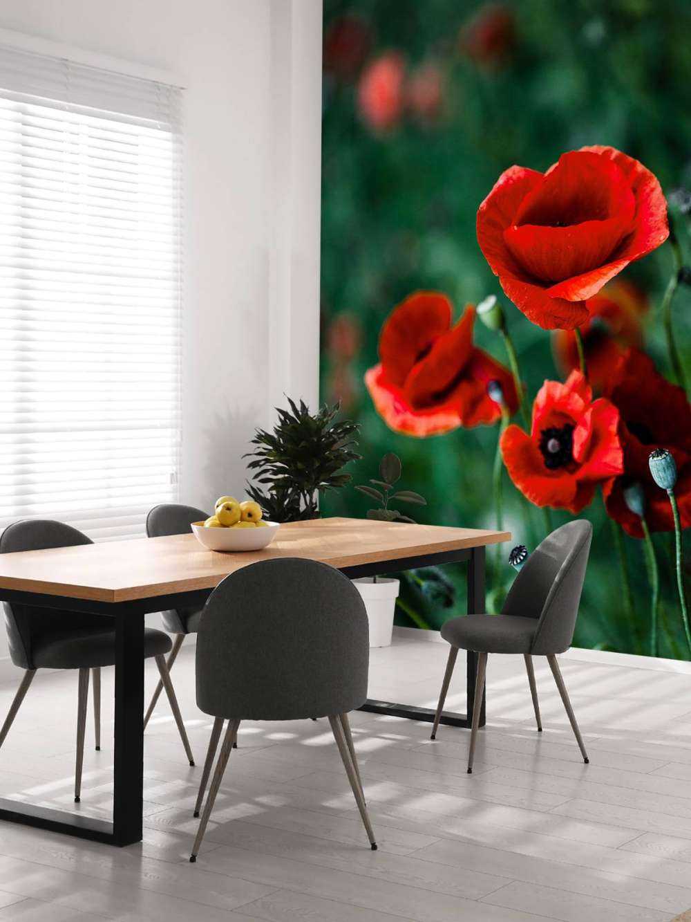 Amapolas y hierba