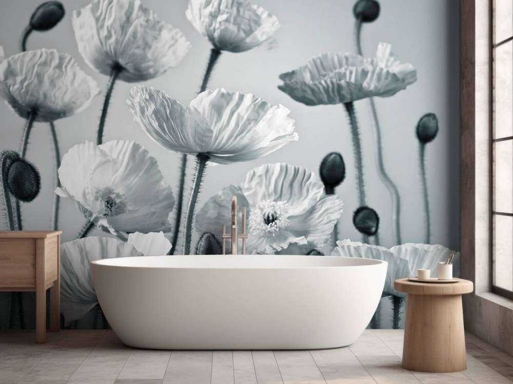 Amapolas de tono azul