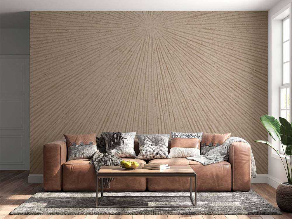 Estructura con líneas en marrón beige