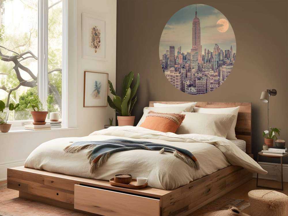 Edificio Empire State con Manhattan