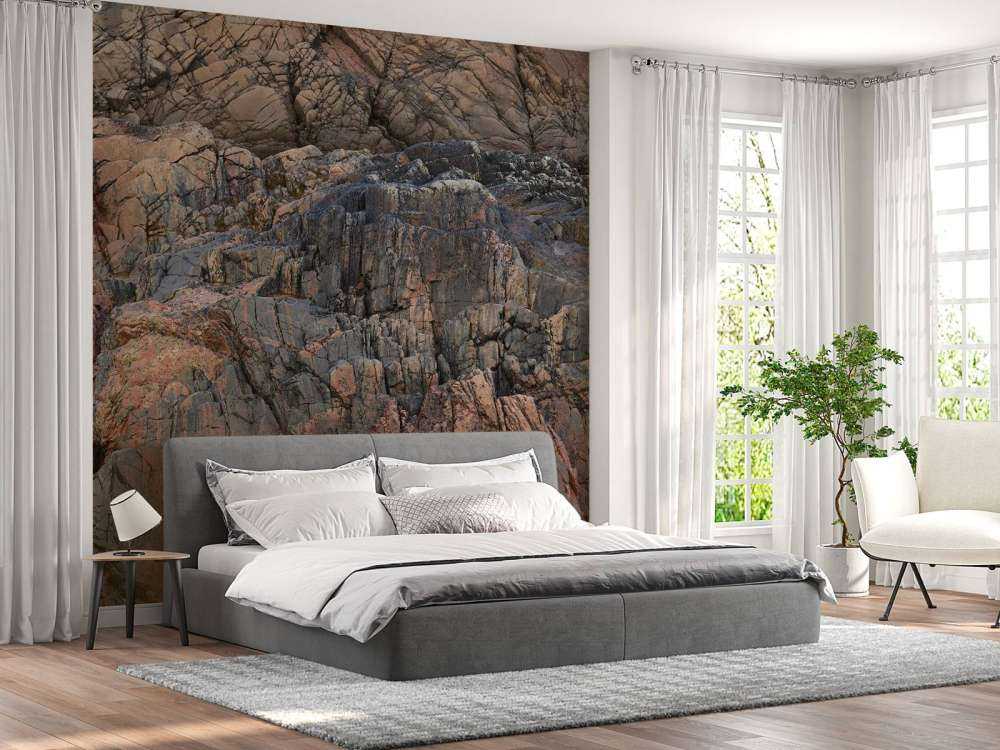 Primer plano de la pared de roca