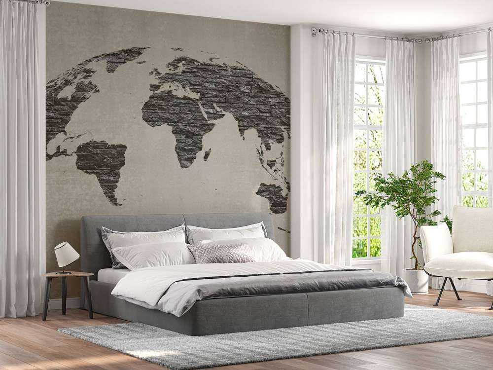 Mapa del mundo piedras oscuras
