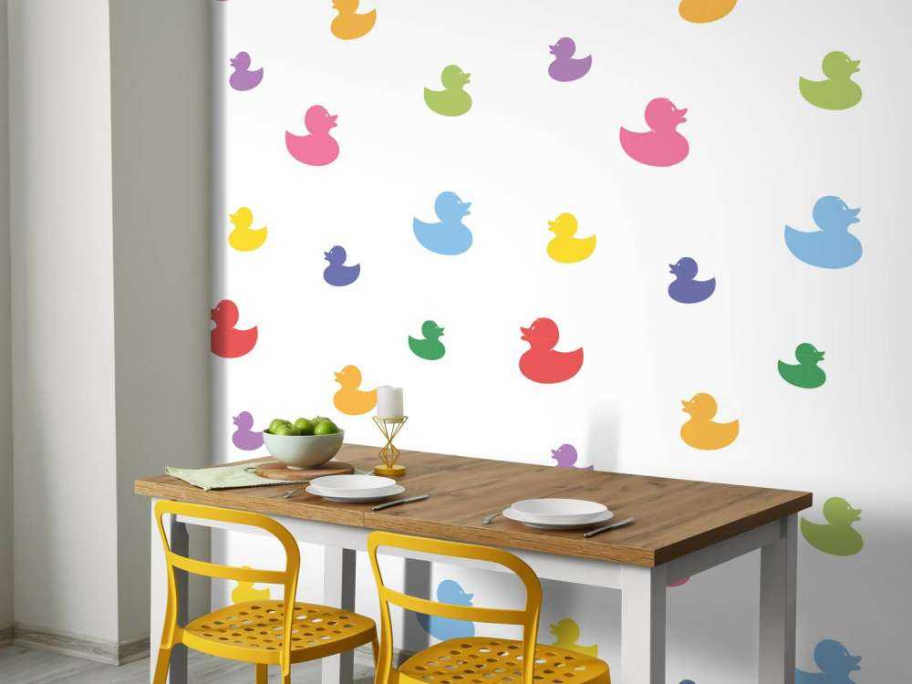 Patos de goma de colores