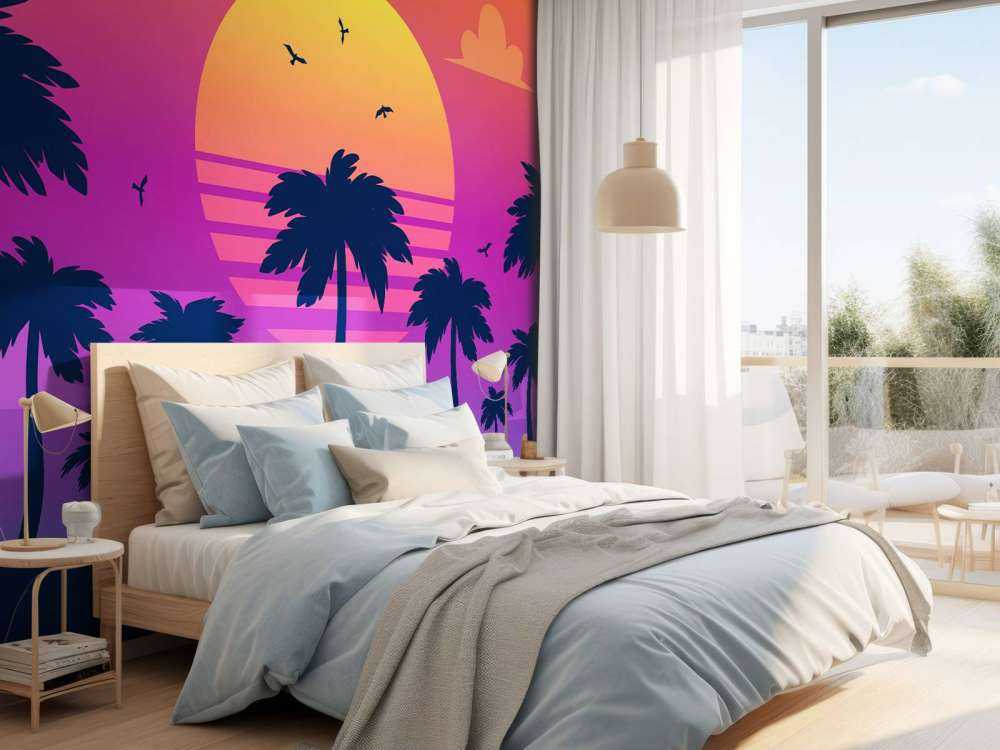 Ilustración de una puesta de sol
