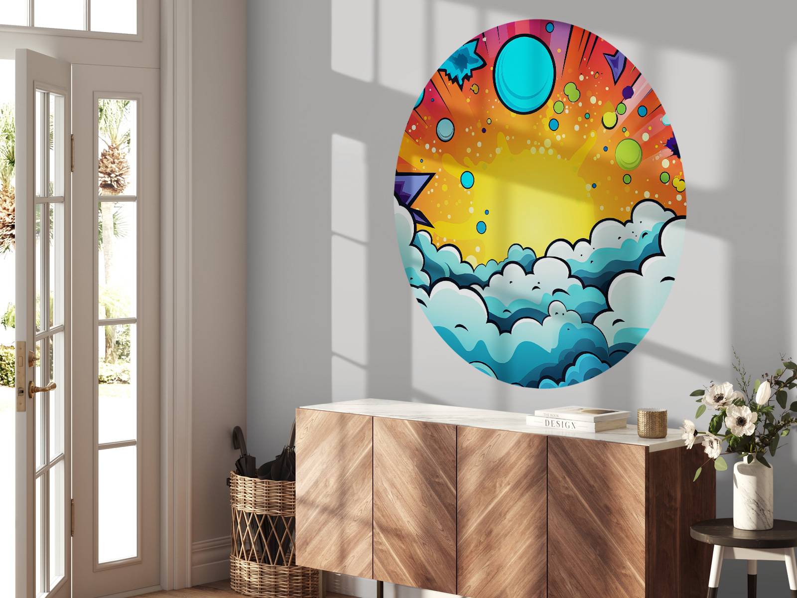 Papel Pintado - Explosión cósmica de colores