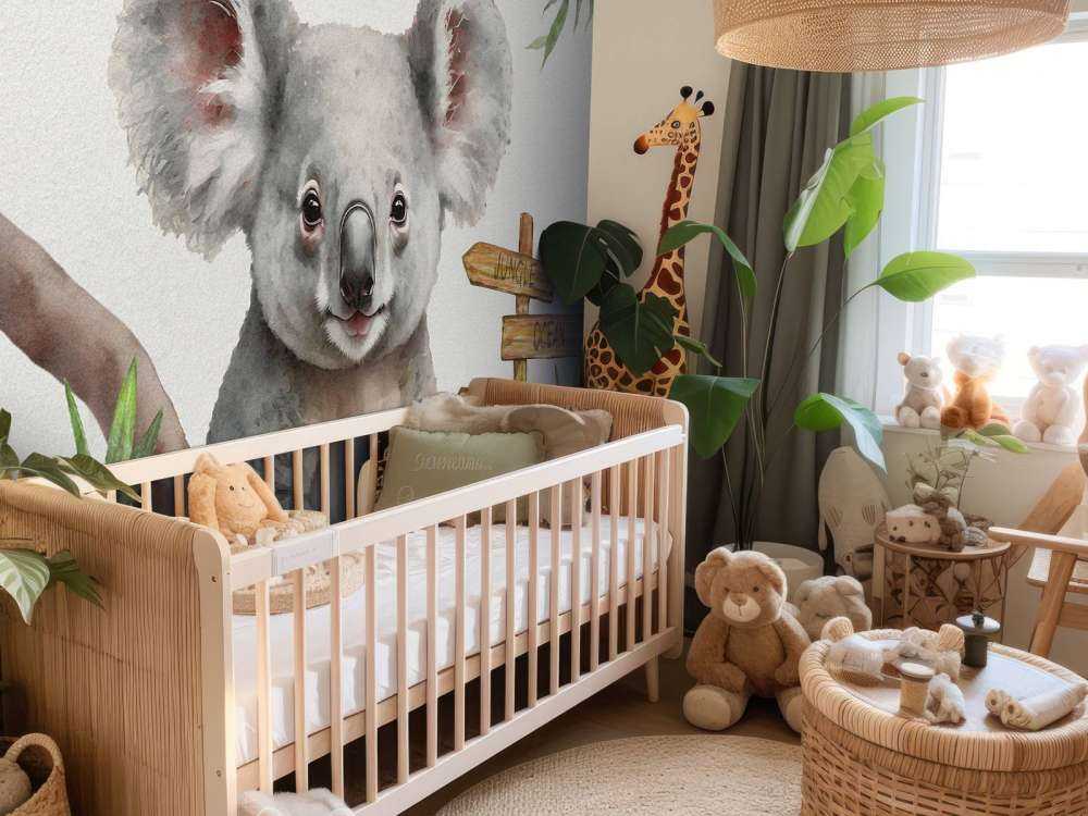 Bebé koala en la selva