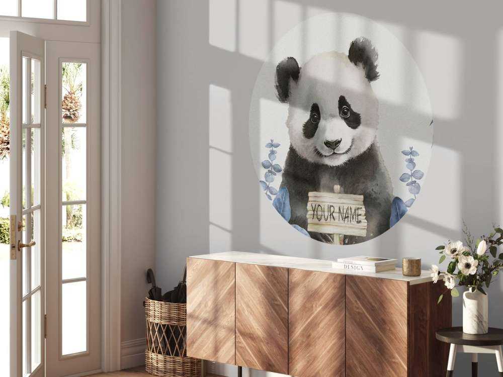 Panda bebé en la selva azul