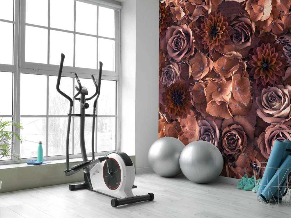 Hortensias, rosas y dalias