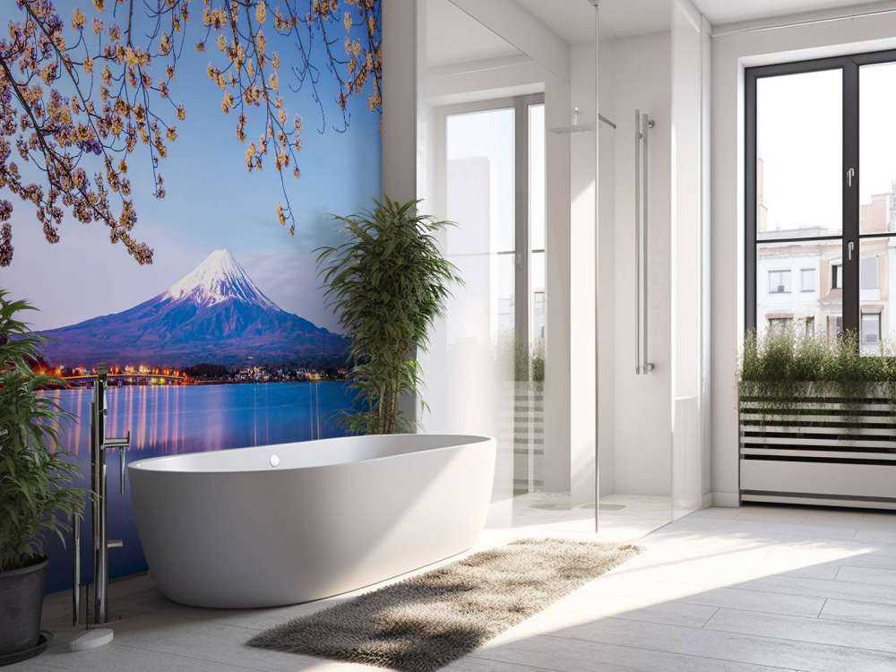 El Monte Fuji al borde del agua