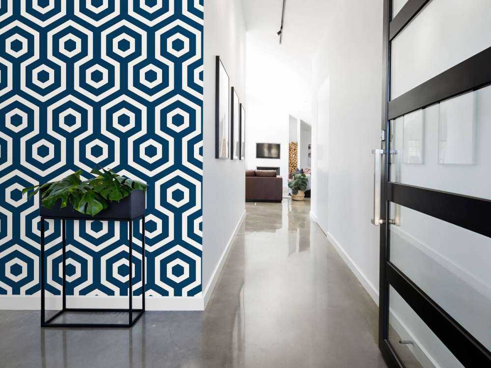 Hexágonos azul oscuro