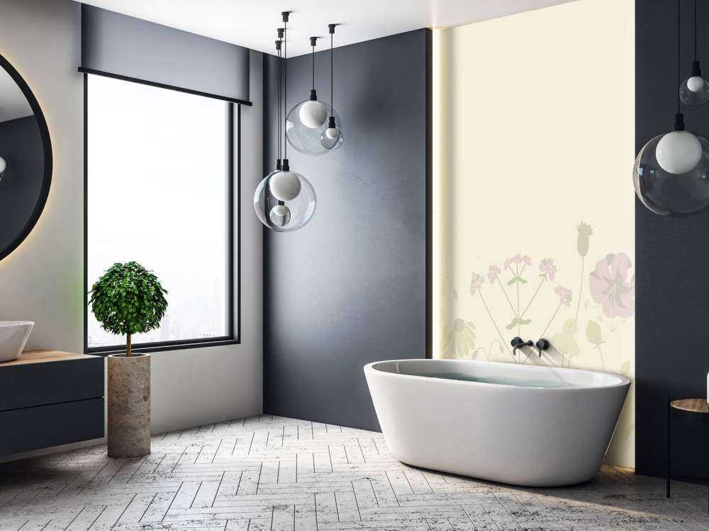 Campo de flores beige y rosa viejo