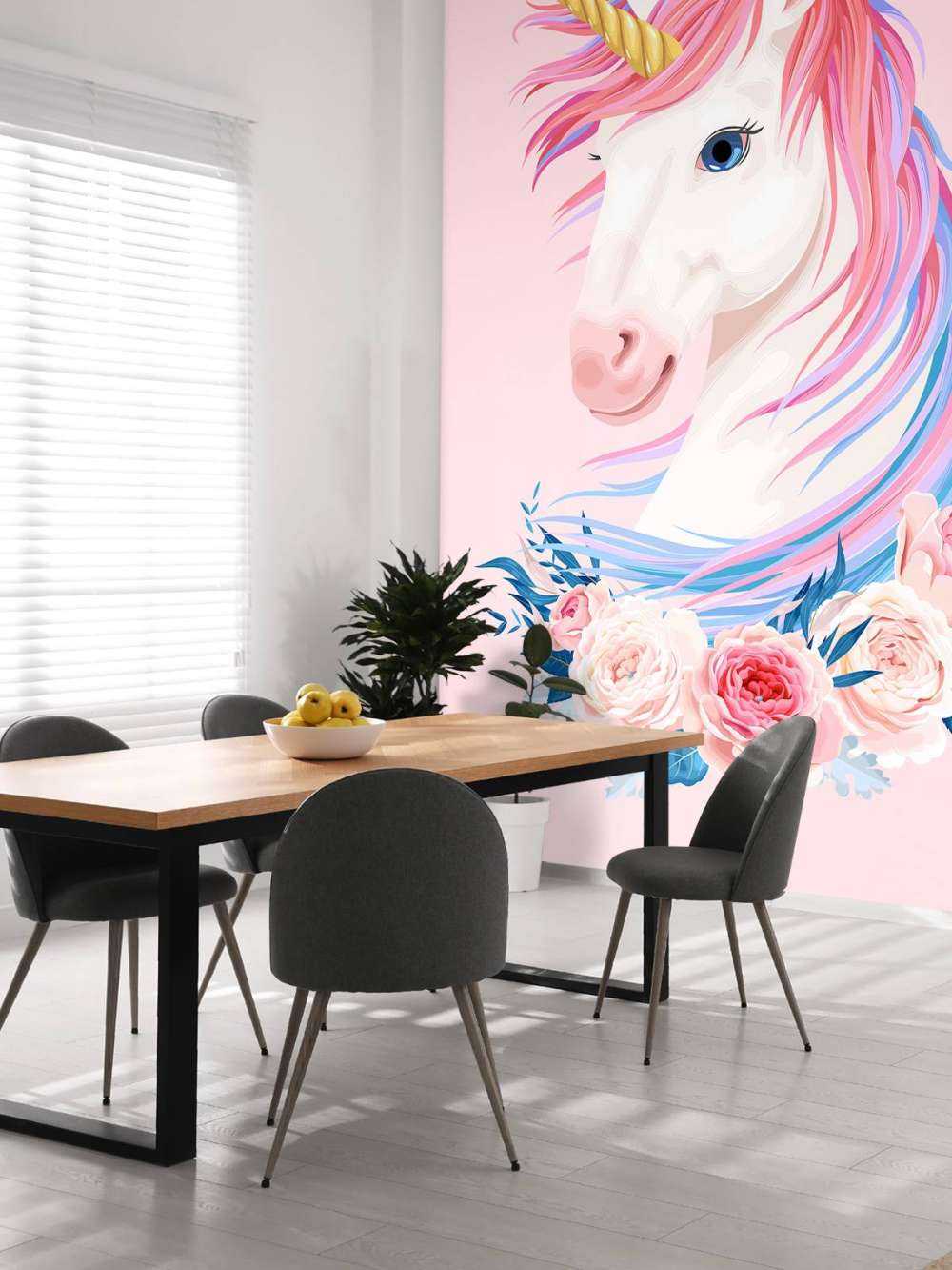 Unicornio con flores