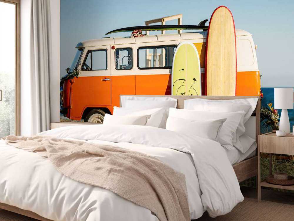 Furgoneta con tabla de surf